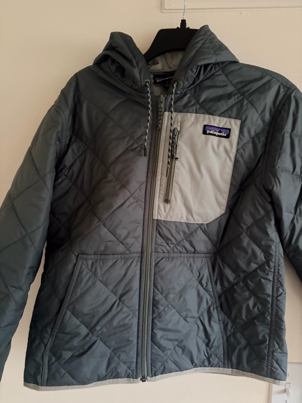 Patagonia Women’s Quilted Hooded Jacket - Gray/blue